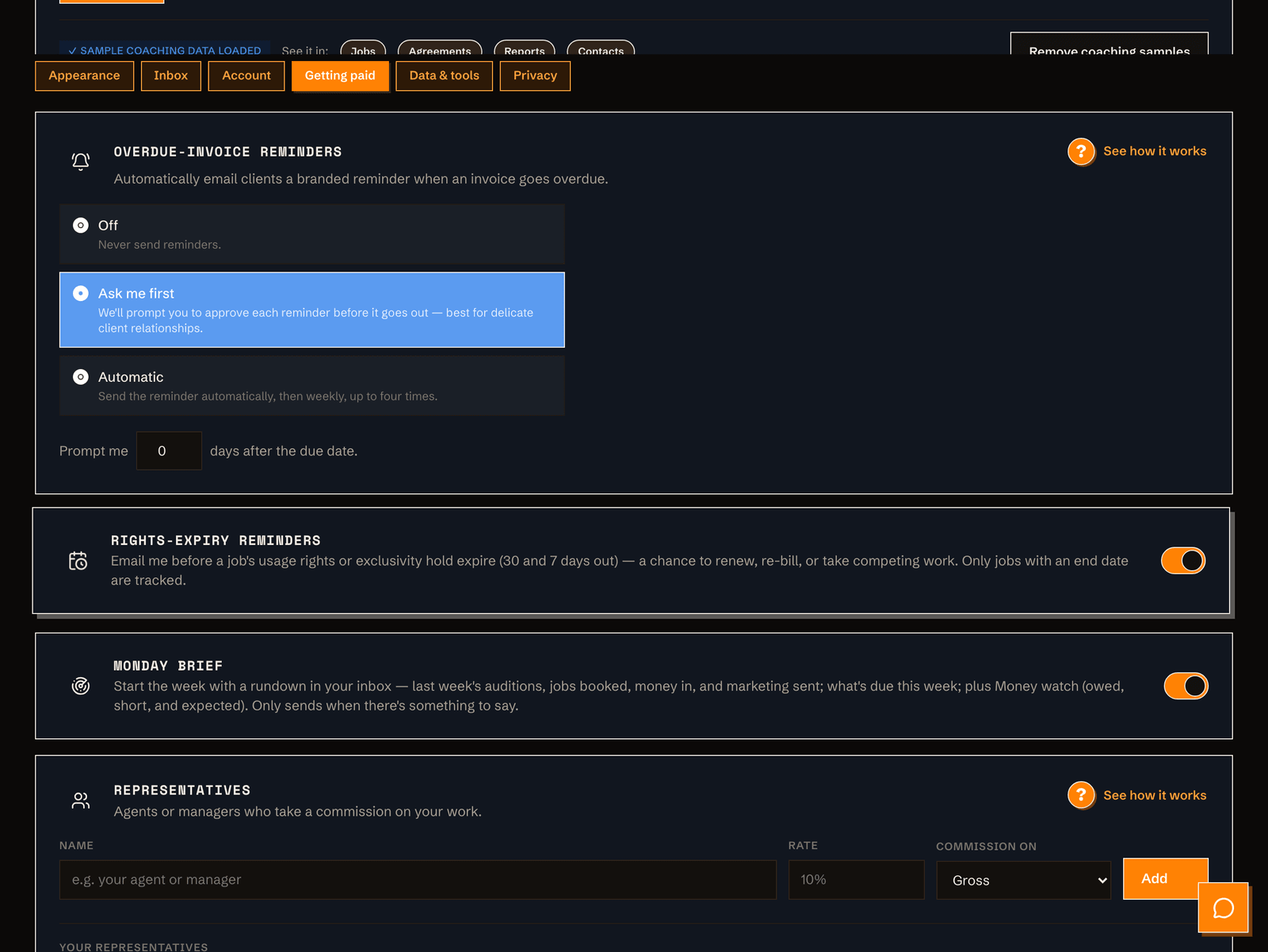 Never chase a late invoice again